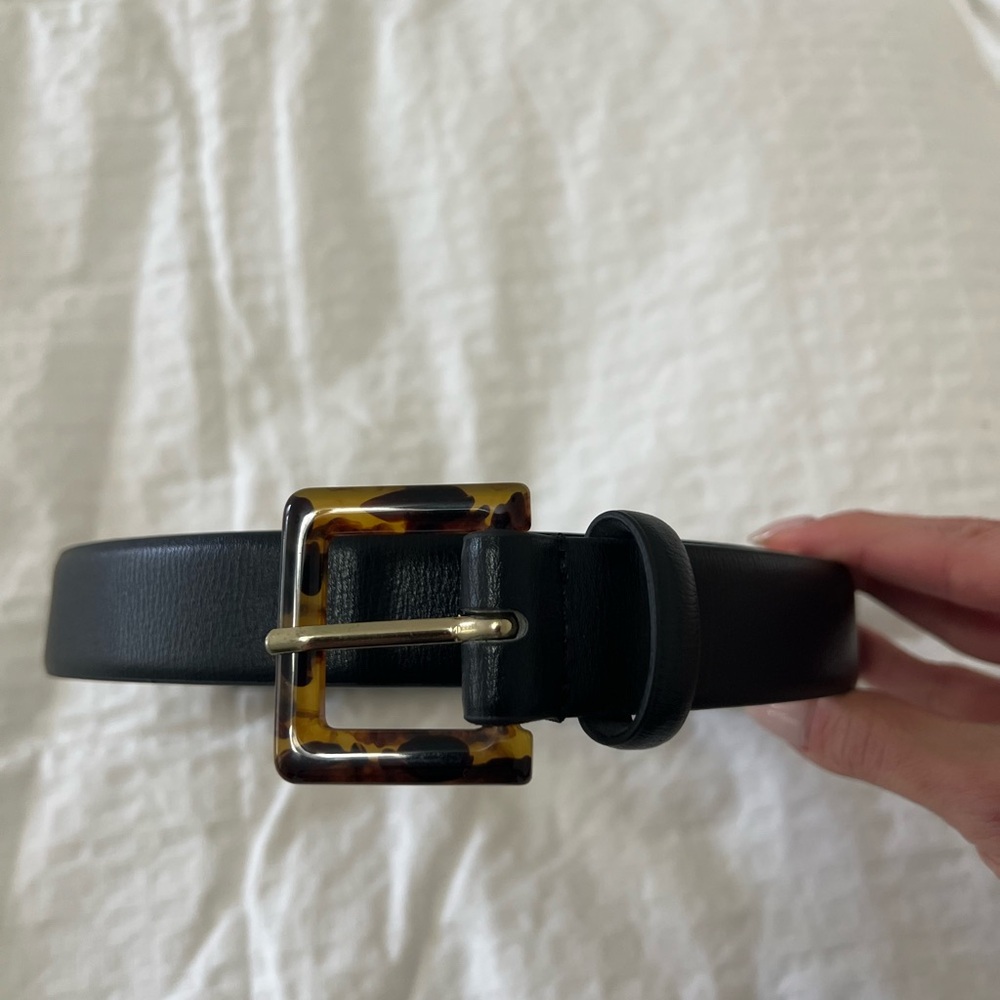 14th & Union Black Belt with Tortoiseshell Buckle